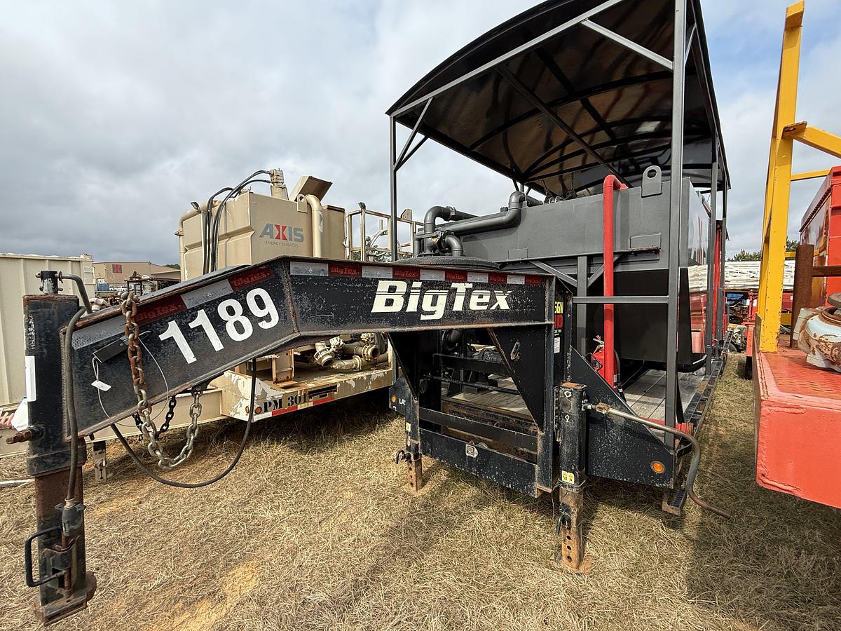 Used 35’ X 102” 30 BBL CHEMICAL MIXING UNIT MTD ON 2018 BIG TEX 12 TON DUAL T/A GOOSENECK TRAILER