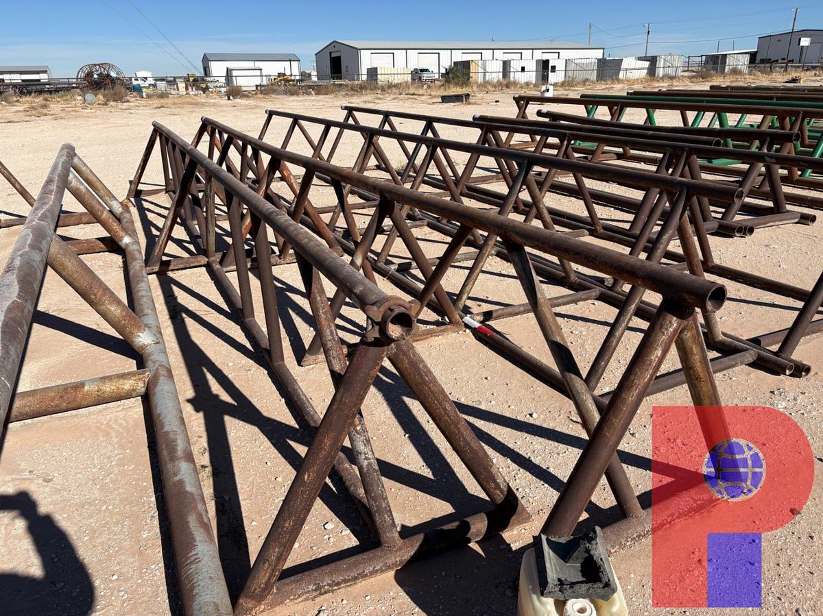 Used (2X$) 28’ X 40” TRIANGLE PIPE RACKS
