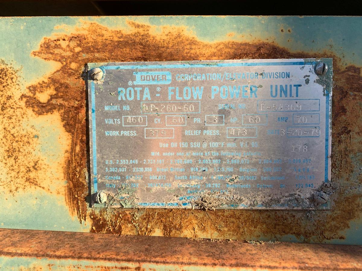 Used DOVER ROTA FLOW POWER UNIT