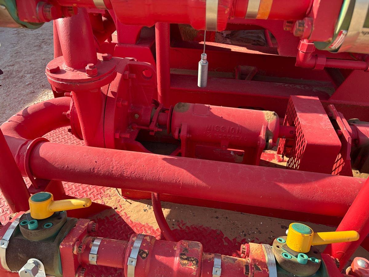 Used Gardner Denver TEE triplex pump unit, skidded