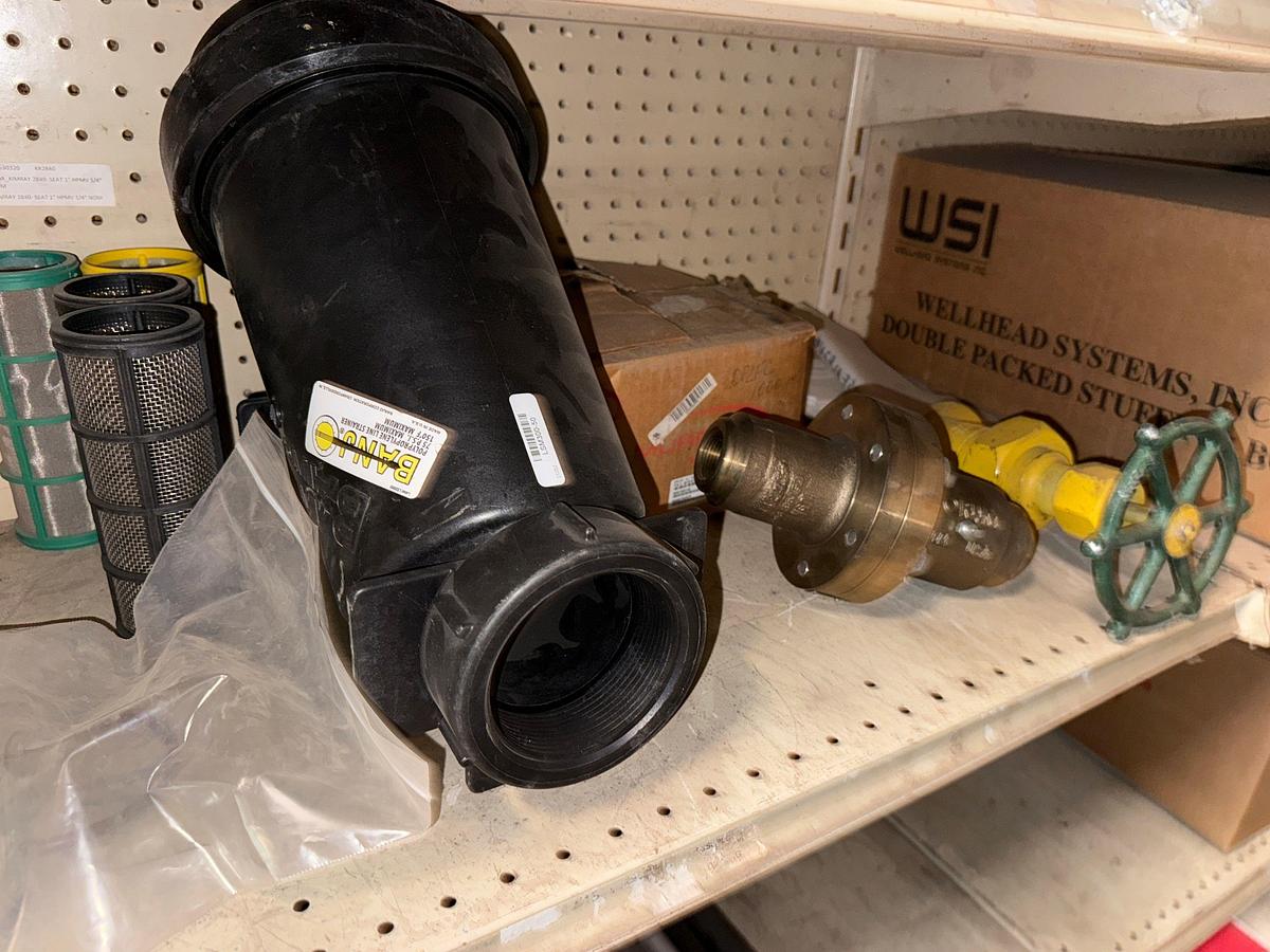 Used SECTION OF (10+) KIMRAY MOTOR VALVES, TRUNIONS, & REPAIR KITS, WSI HEAVY WALL TEES, BAIRD 125 PSI RELIEF VALVES, & RELATED