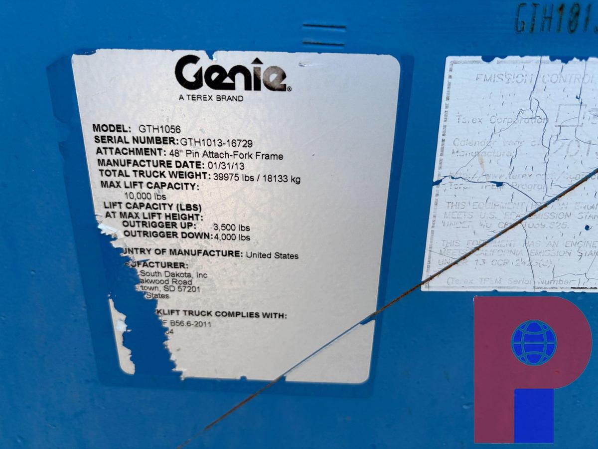 Used 2013 GENIE GTH-1056 10,000LBS TELEHANDLER