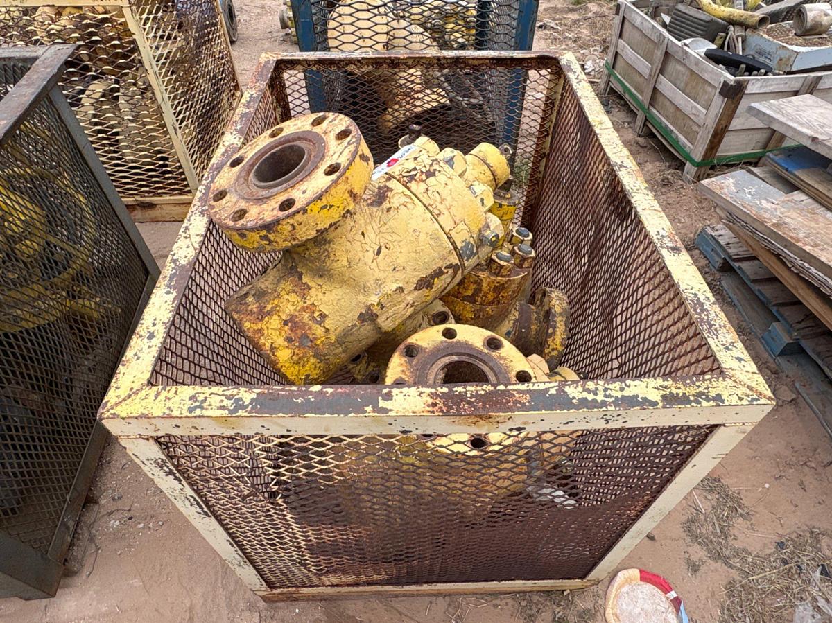 Used (3 baskets) of assorted gate valves, 2-1/16” 10K to 7-1/16” 5k