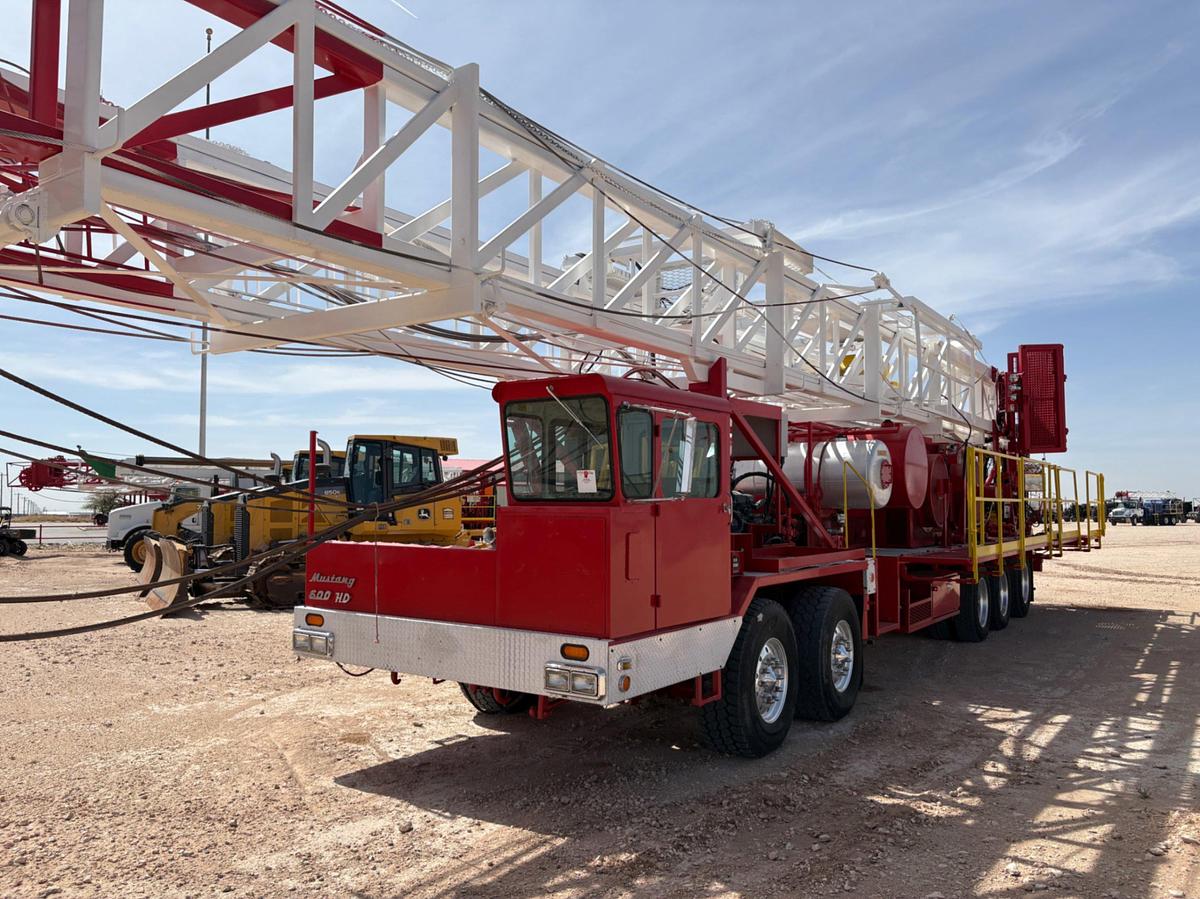 Used 2013 RIG WORKS MUSTANG 600HD DD 5-AXLE WELL SERVICE RIG