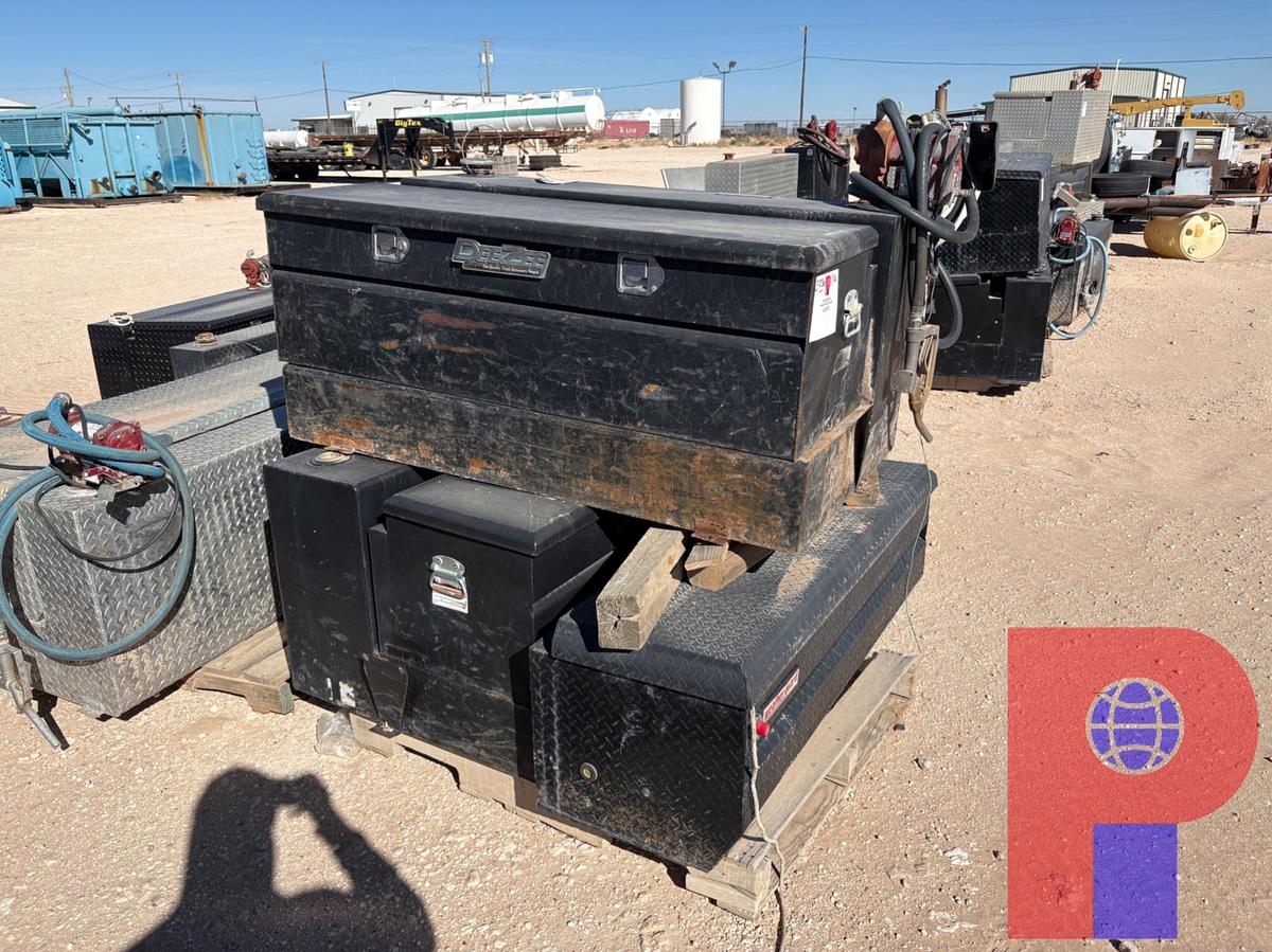Used (5) ASSORTED TRUCK TOOLBOXES & L-SHAPED FUEL TANKS