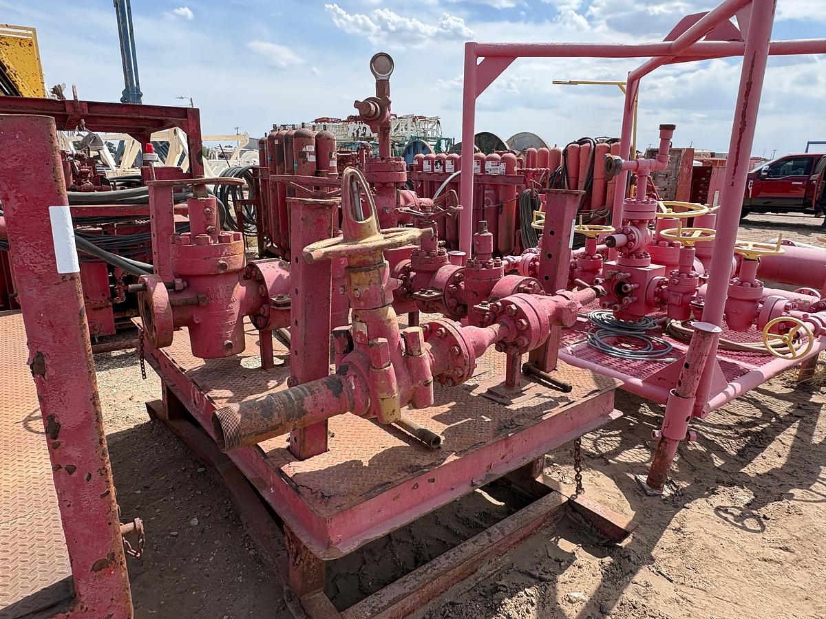 Used 5K choke manifold w/ transport skid