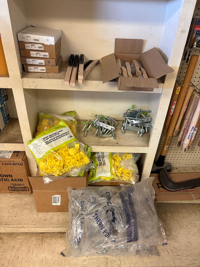 Used Contents of 12-bin shelf