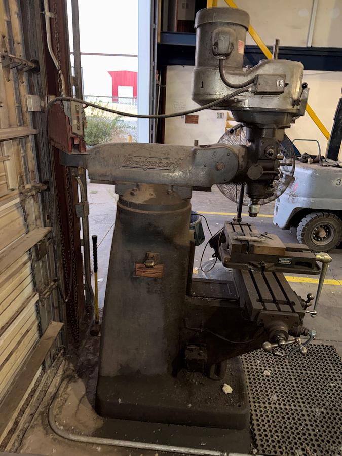 Used BRIDGEPORT 48”x9” TABLE VERTICAL DRILL PRESS W/ QUILL FEED