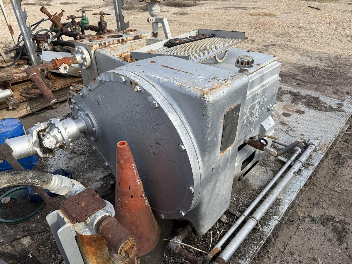 Used JWS-340 10K WP TRIPLEX WELL SERVICE PUMP SKIDDED P/B DETROIT SERIES 60 (INCOMPLETE)