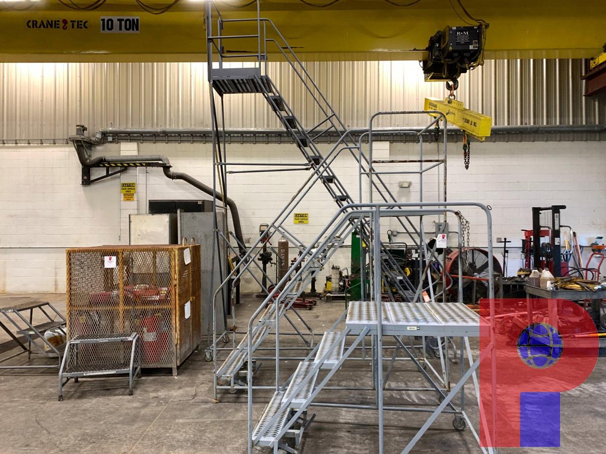 Used (3) STEEL ROLLING STAIR CASES