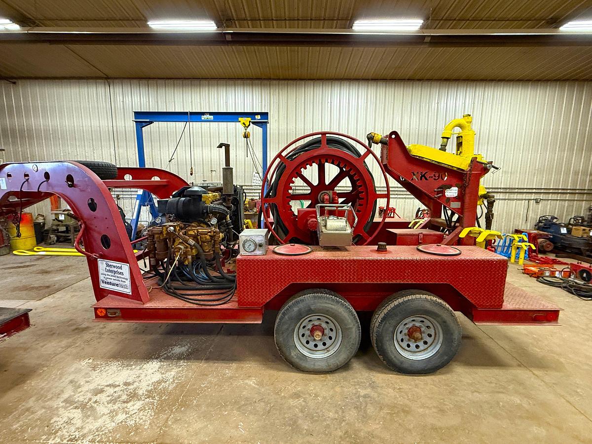 Used 2013 VENTURETECH XK-90 POWER SWIVEL MTD ON GOOSENECK T/A TRAILER