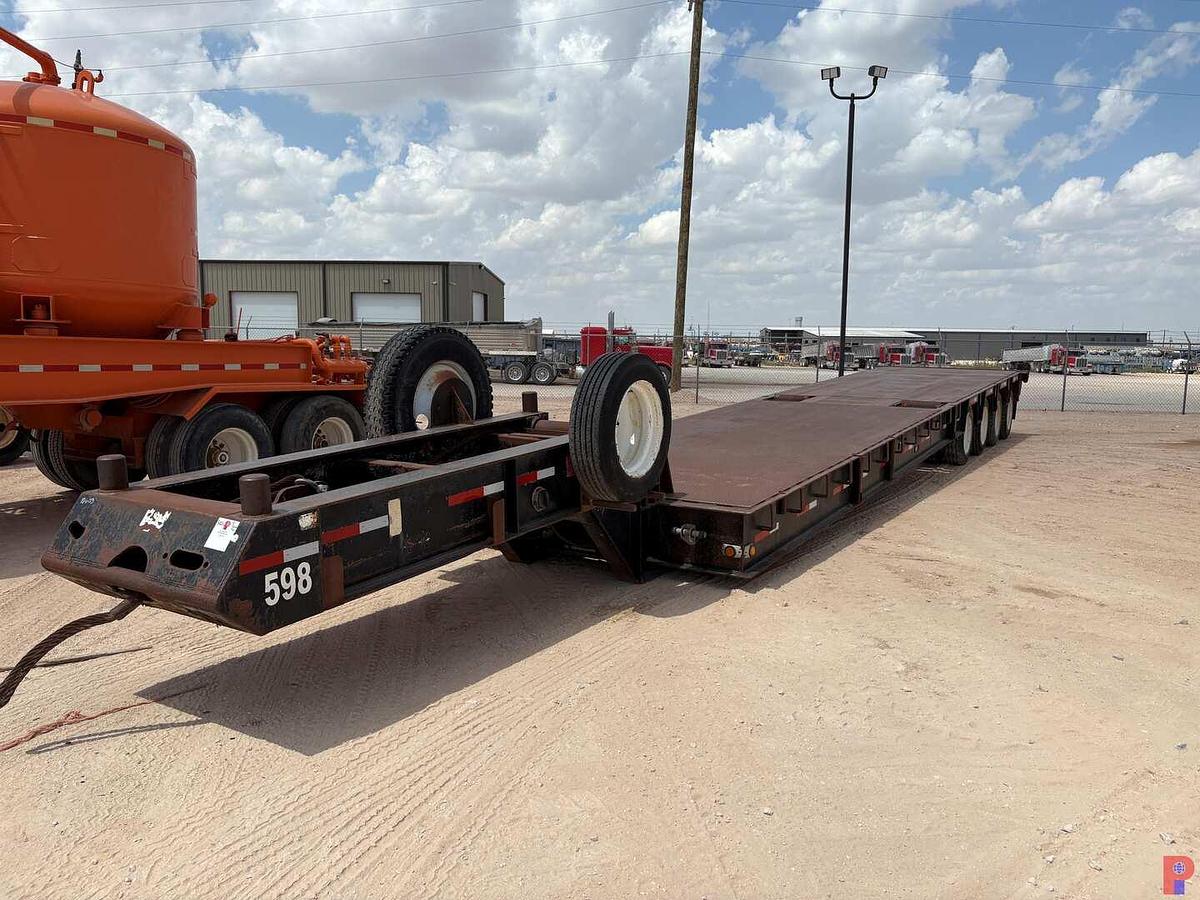 Used 2008 NEVI 43’ X 8’, ,LOWBOY TRAILER, 4 AXLES W/ROLLING TAIL BOARD