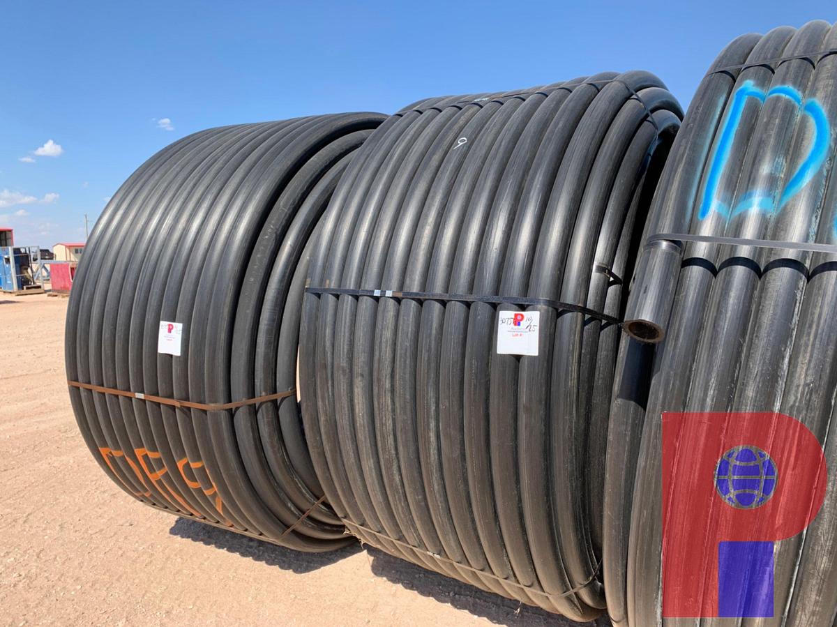 Used 1,000 FOOT ROLL OF 3” IPS DR9 POLY PIPE