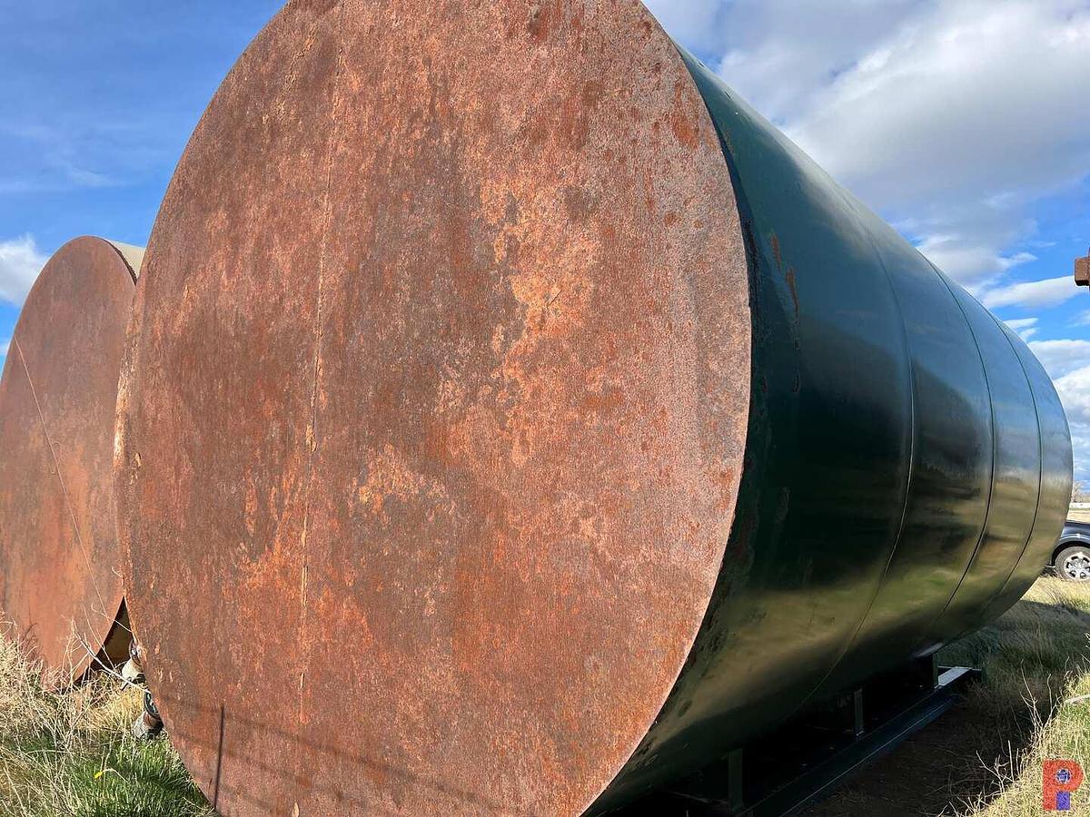 Used SKIDDED 12’DIAMETER X 20’H 400BBL VERTICAL STORAGE TANK