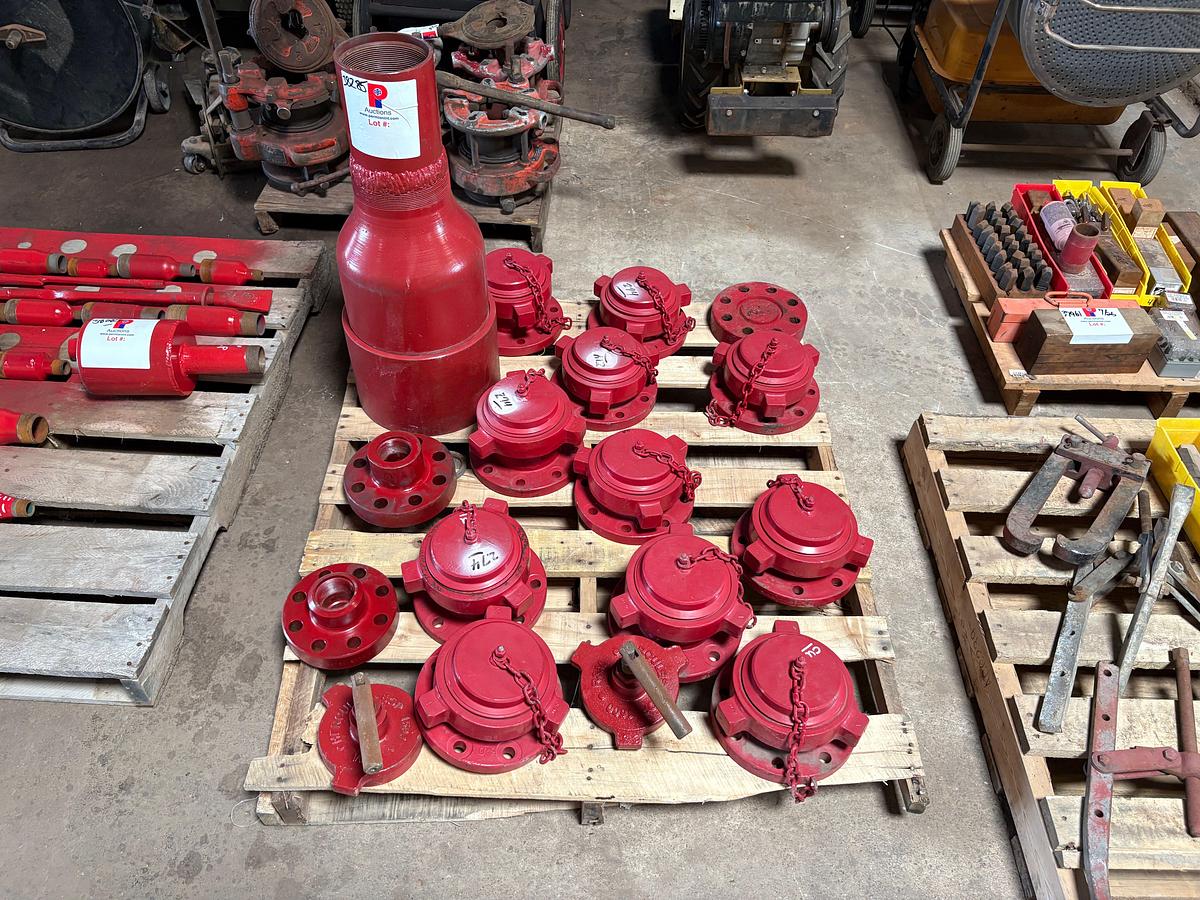 Used (2 pallets) assorted swages & 4” weco flanges