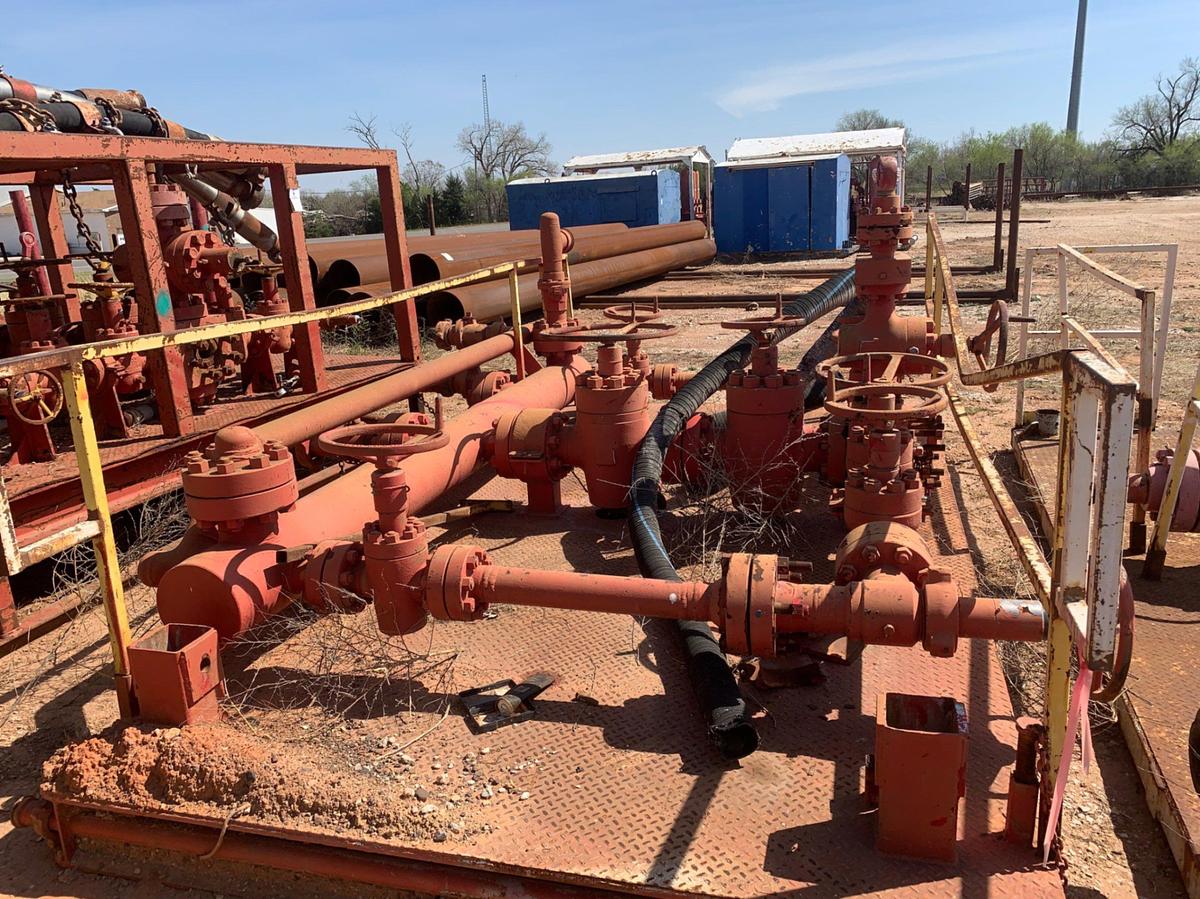 Used 14’ 8” x 8’ Skidded Choke Manifold