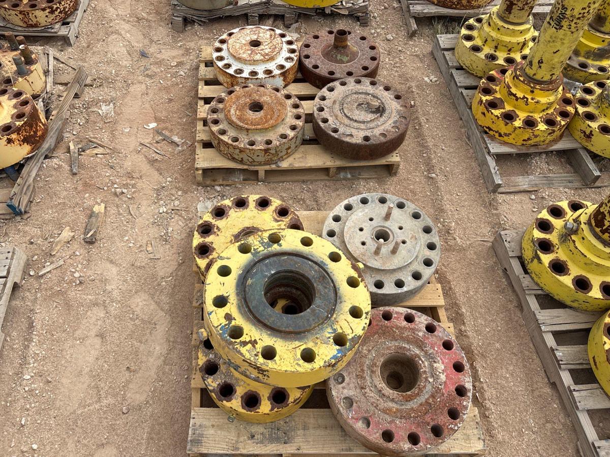 Used (8 pallets) assorted blind flanges, lift flanges, & landing flanges