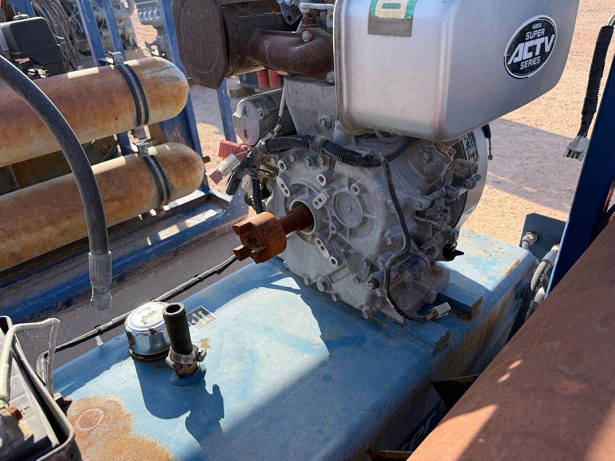 Used 3K WP 2-BOTTLE ACCUMULATOR NITROGEN BACKUP / TEST SKID P/B KUBOTA ACTV DIESEL ENGINE
