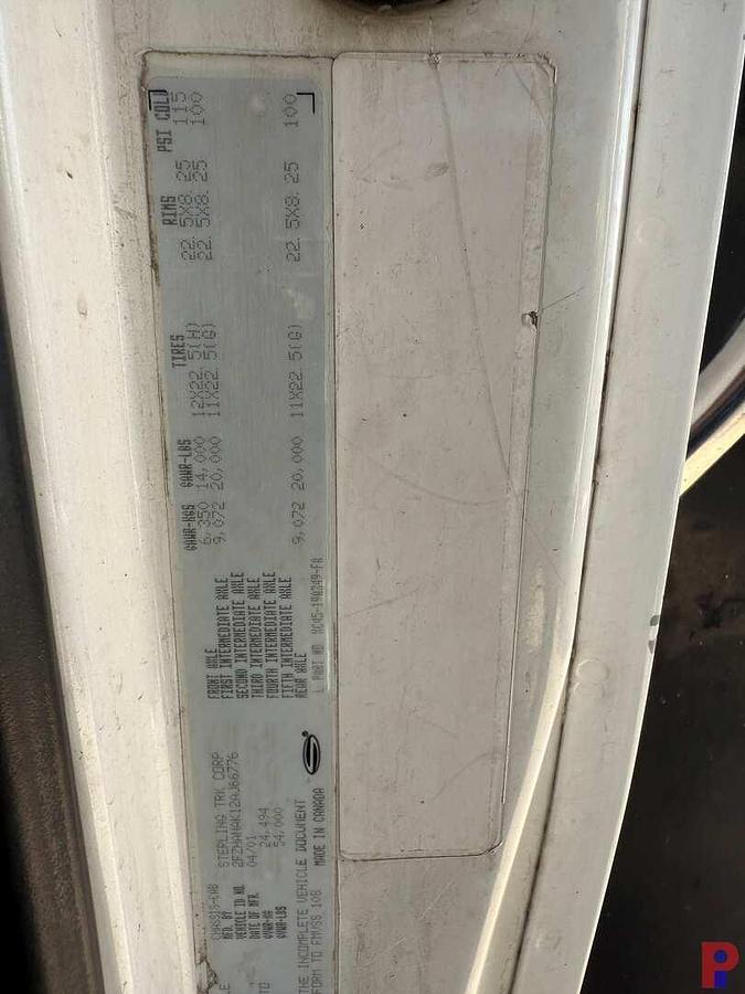 Used 2002 STERLING M8500 ACTERRA 87’ AERIAL PLATFORM SIGN CRANE TRUCK