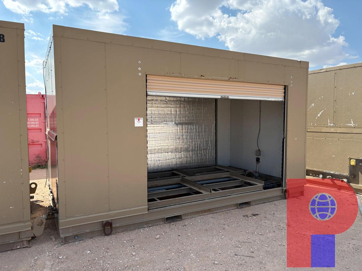 Used 16’L X 8’4”W X 9’8”H 2-DOOR CHEM SHED