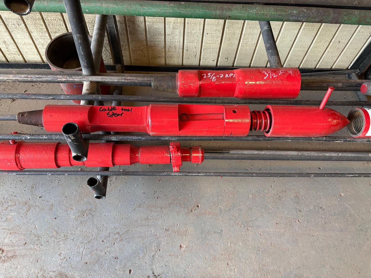 Used 3-7/8”OD cable tool spear w/ (3) assorted X-overs