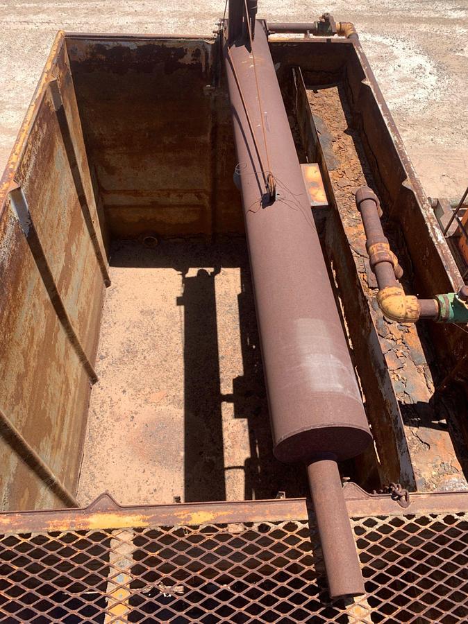 Used 21’ L x 9’ W x 8’ T 115 Bbl Open Top Skidded Tank
