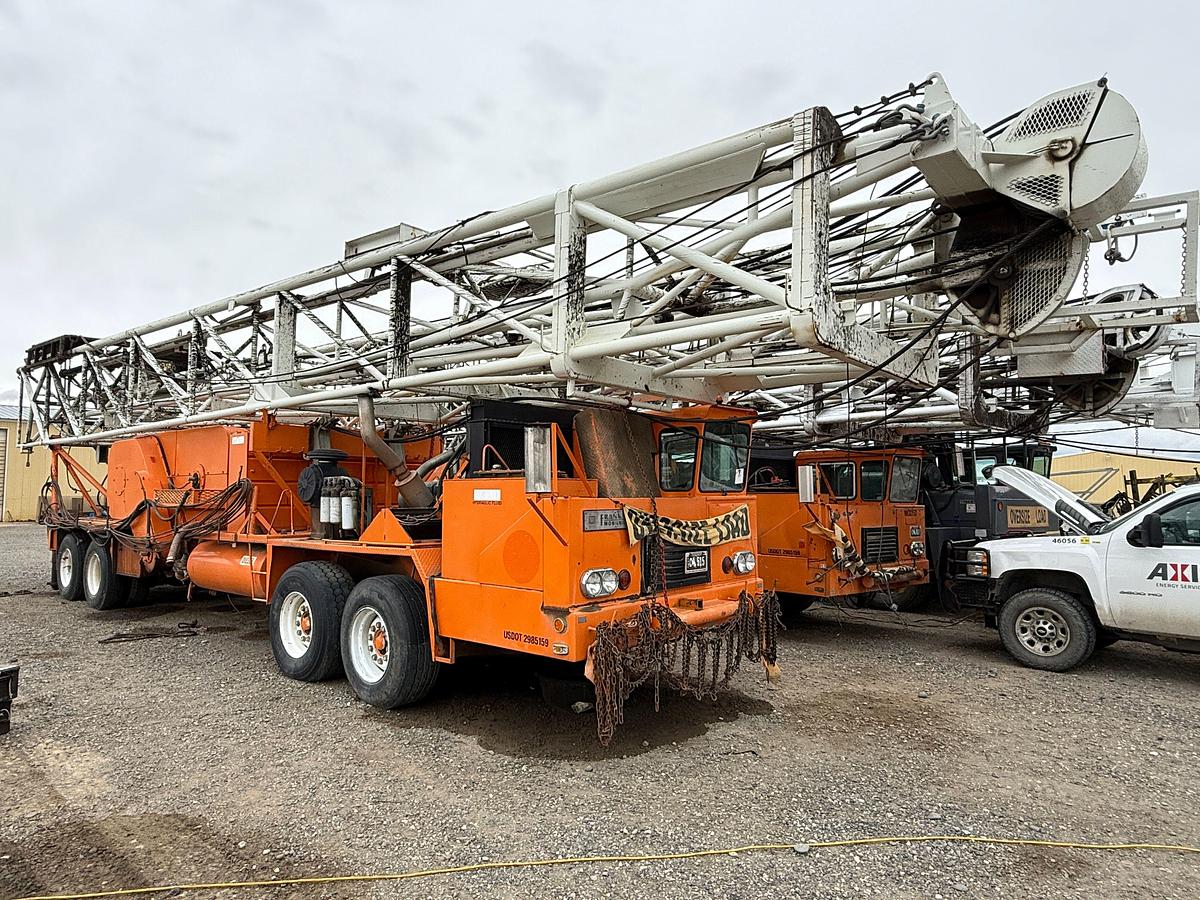 Used 1984 FRANKS MOBILRIG 300 1287/160 DTD-HT 96’-215K 4-AXLE WELL SERVICE WORKOVER RIG