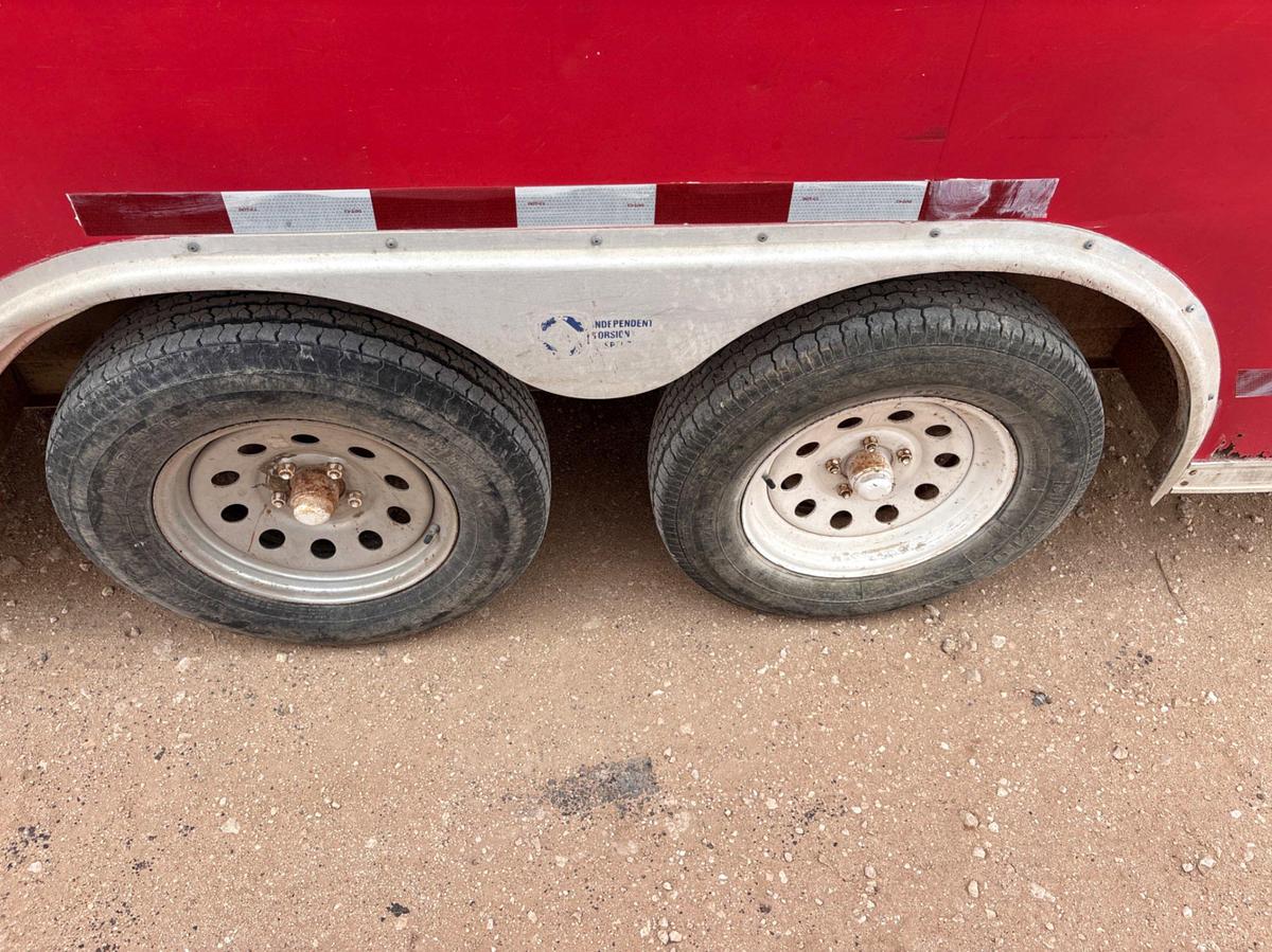 Used 14’ x 7’ T/A bumper pull crew trailer