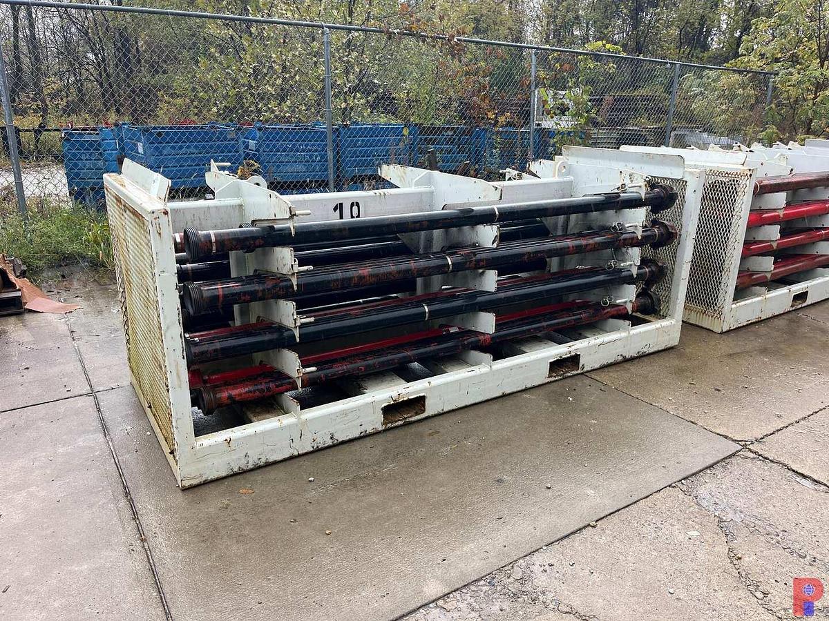 Used (23) JTS. OF TESTED 3” 1502 15K WP FLOW IRON W/ TRANSPORT RACK