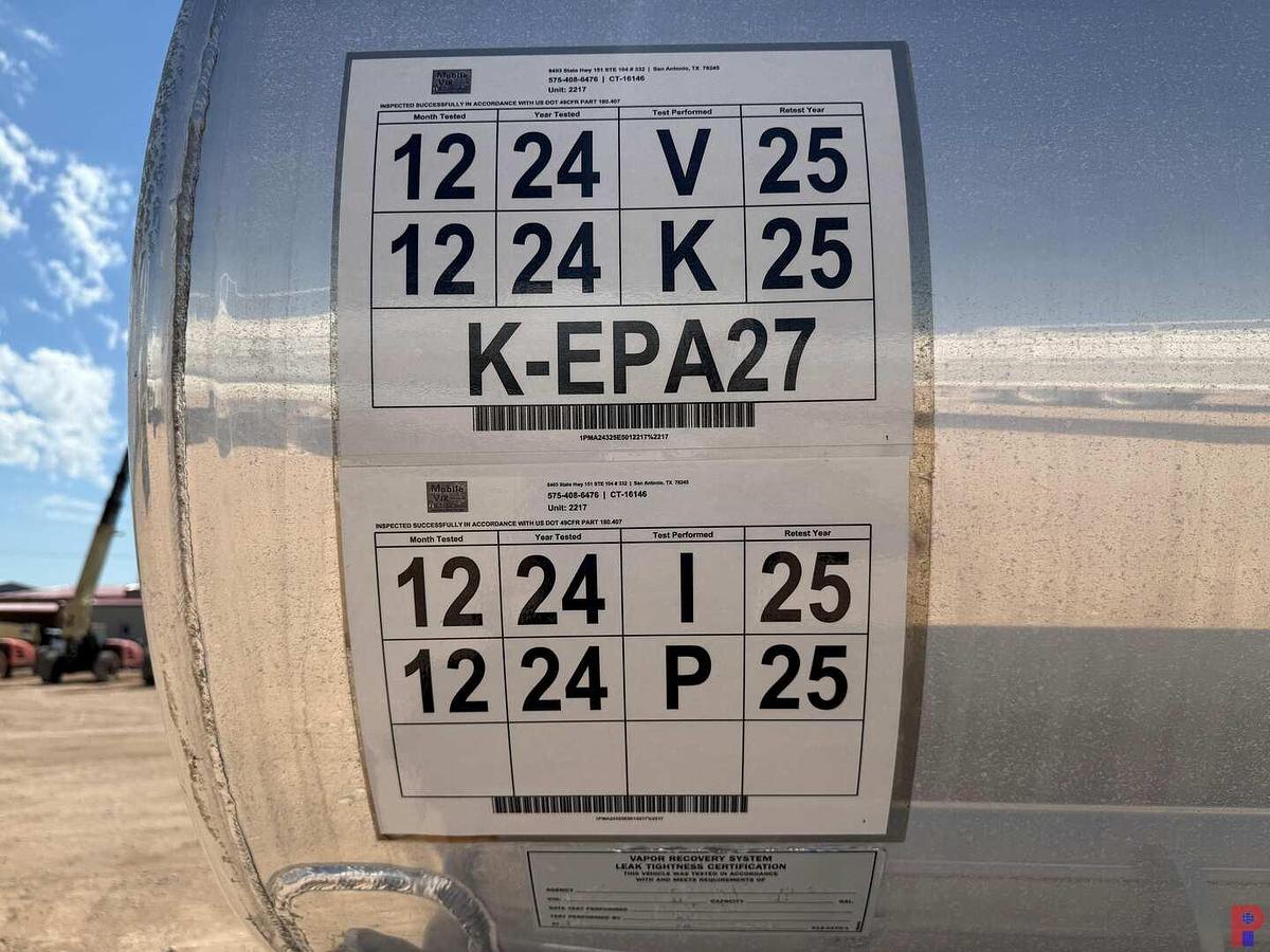 Used 2014 POLAR TANK 9,400 GAL. T/A FUEL TANK TRAILER