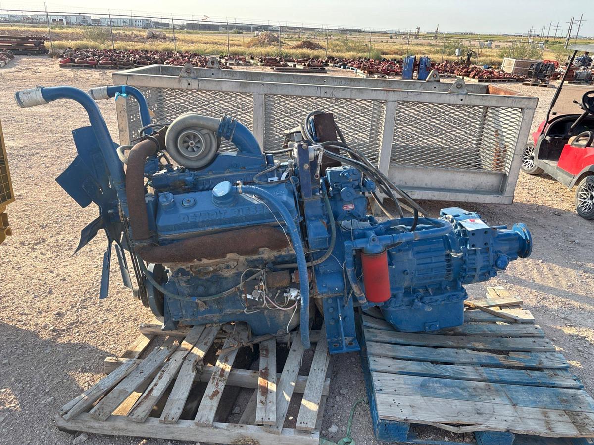 Used Detroit diesel 8v71 engine w/ CLBT-754 automatic transmission