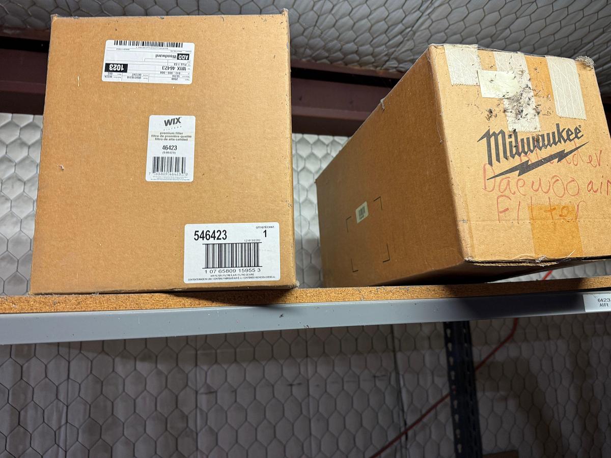 Used 20-SHELVE SECTION OF (180+) VARIOUS WIX , DONALDSON, & RELATED FILTERS