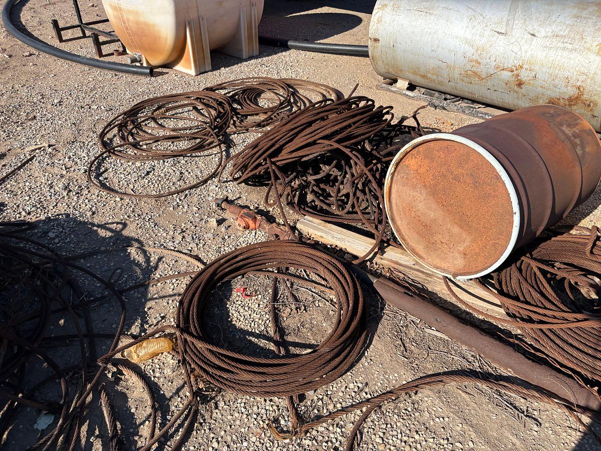Used Lot of assorted wire rope/cable