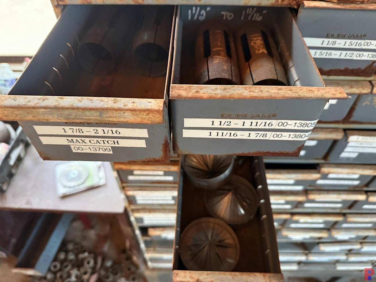 Used (2) 60-BIN FISHING TOOL SMALL PARTS & COMPONENTS SUPPLIES