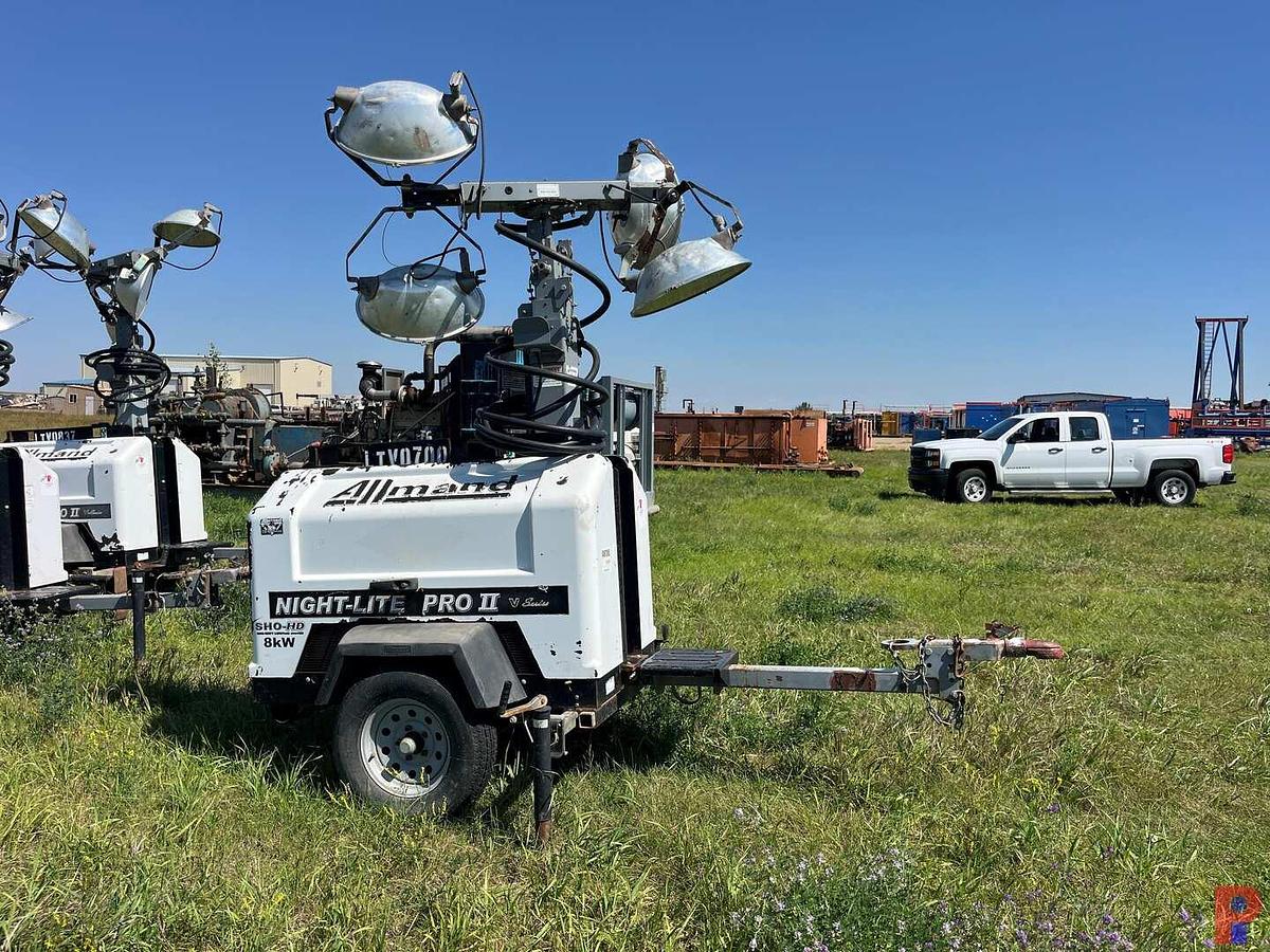 Used ALLMAND NIGHT-LITE PRO II 8KW LIGHT TOWER, TOWABLE