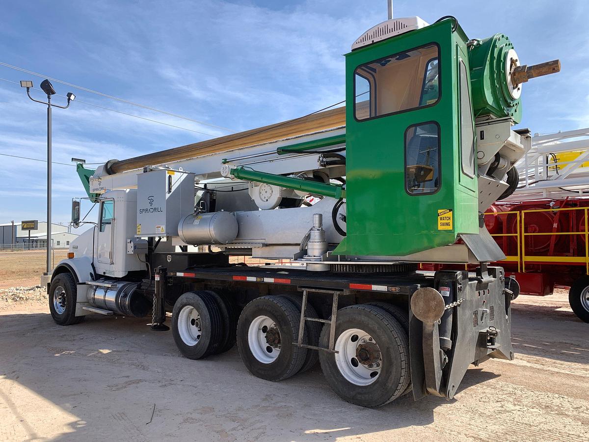 Used SPIRADRILL MHD 80 (REFURBISHED IN 2024) VERTICAL DRILL MTD. ON 2012 KENWORTH T800 TRI AXLE TRUCK
