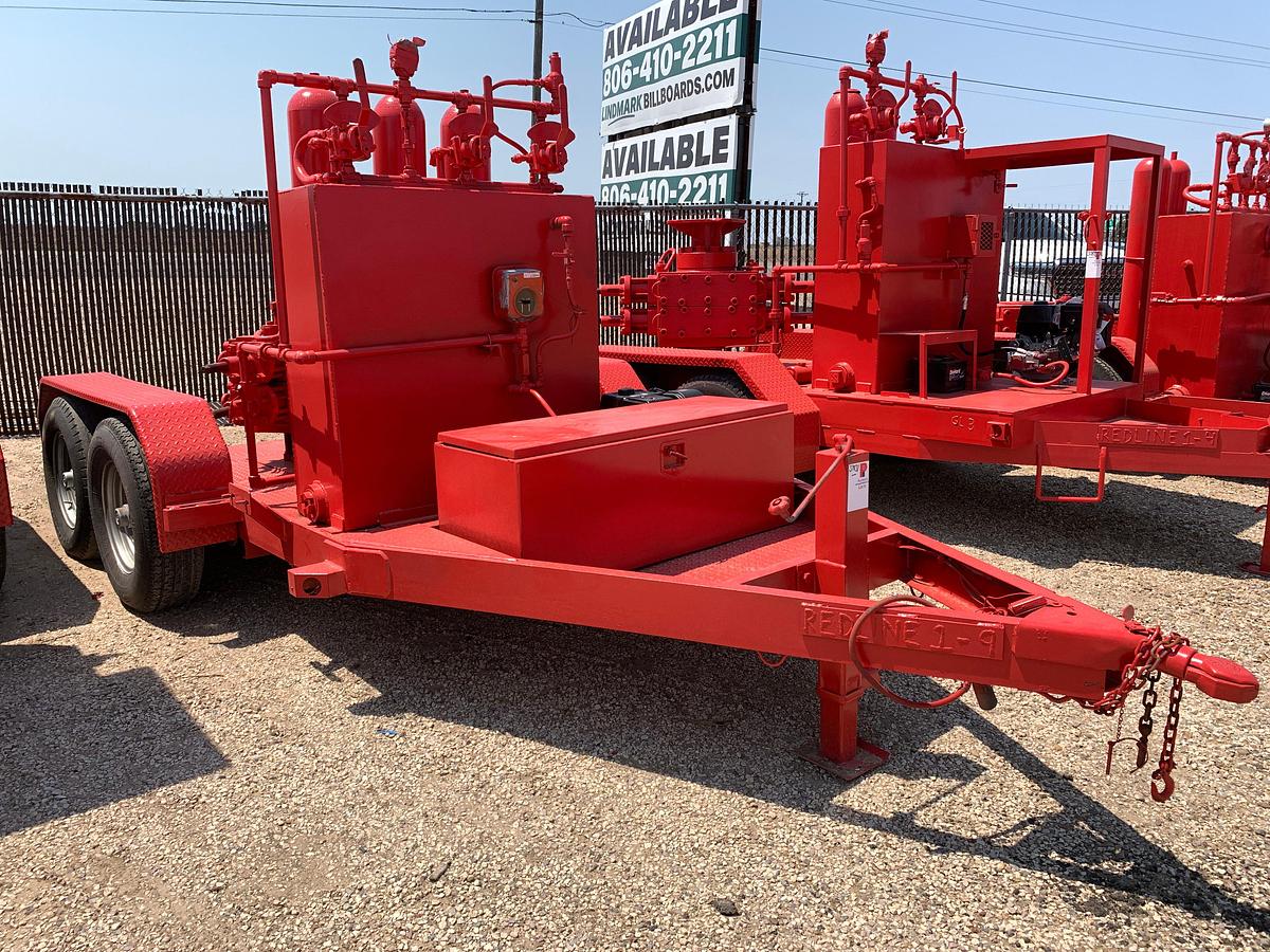 Used 3-station closing unit mtd on SHOPBUILT 14’ x 6’ t/a bumper pull trailer