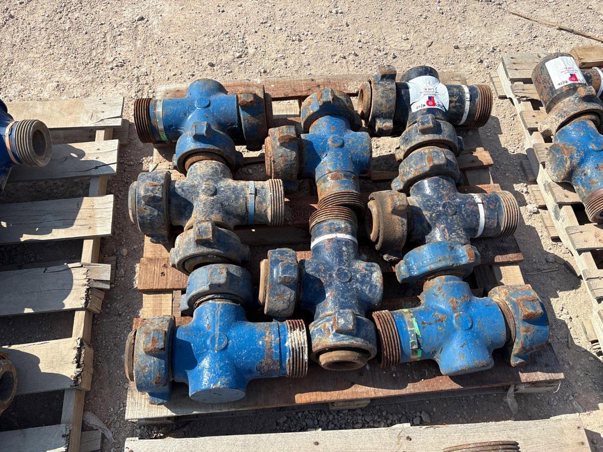 Used (17) assorted 3” 1502 90°s & “T” fittings