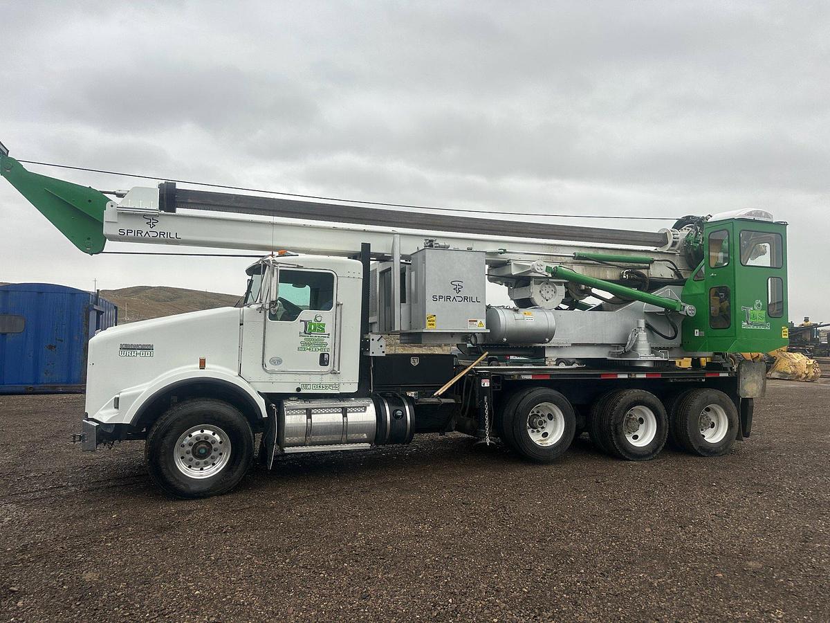 Used SPIRADRILL MHD 80 (REFURBISHED IN 2024) VERTICAL DRILL MTD. ON 2012 KENWORTH T800 TRI AXLE TRUCK