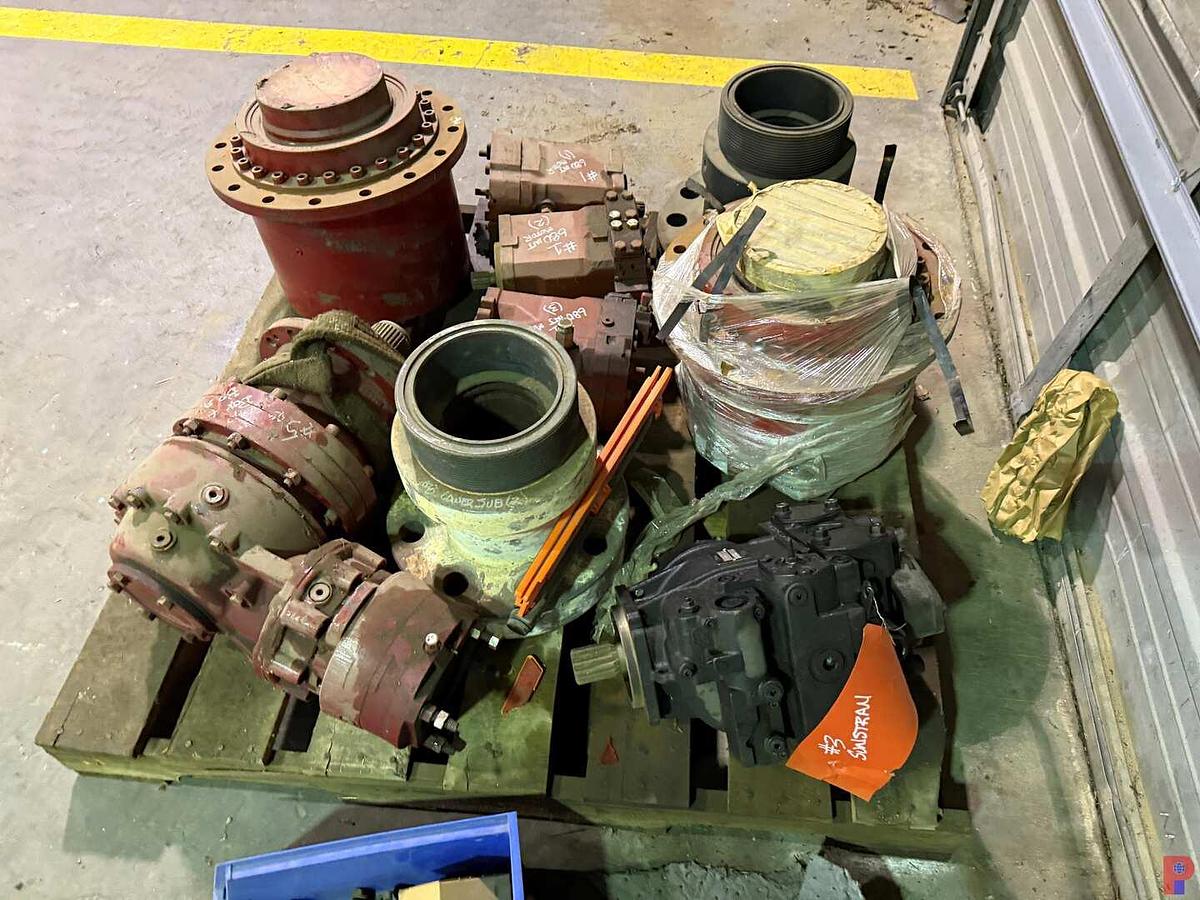 Used PALLET W/ (2) HR680 INJECTOR PLANETARIES, (3) 680 INJ HYD MOTORS, (1) REBUILT GEAR BOX BRAKE
