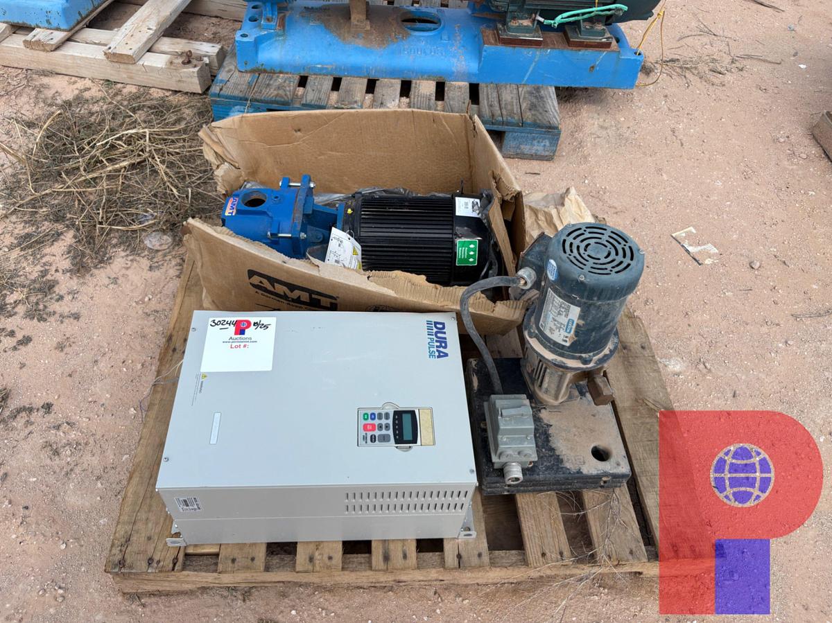 Used AMT FLUID PUMP P/B: 7.5HP ELECTRIC MOTOR W/ DURA PULSE CONTROL PANEL