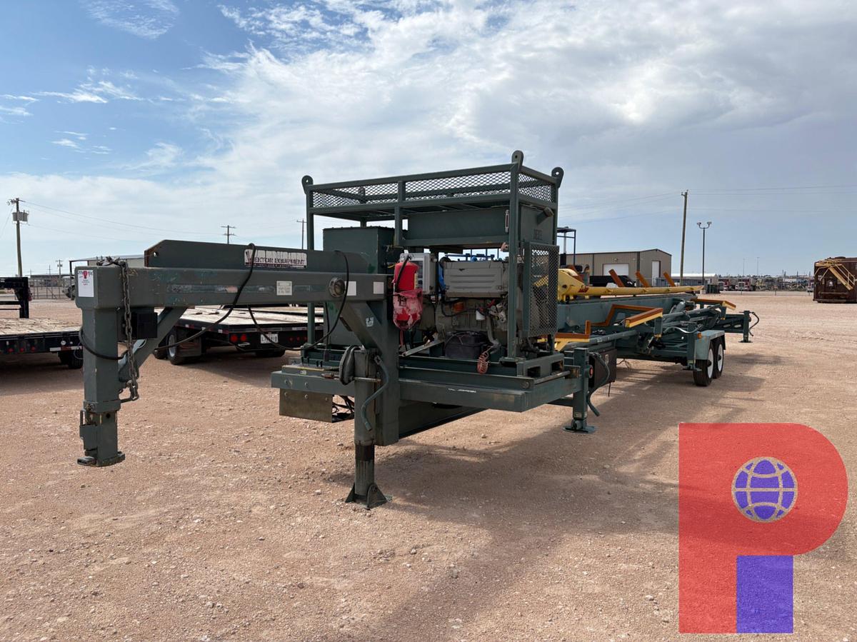 Used VEKTOR 40’ X 8’ T/A GOOSENECK HYDRAULIC PIPE HANDLER TRAILER