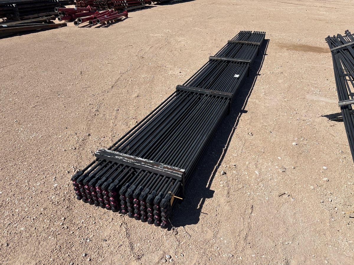 Used (70 x $) unused 3/4” x 25’ N96 sucker rods