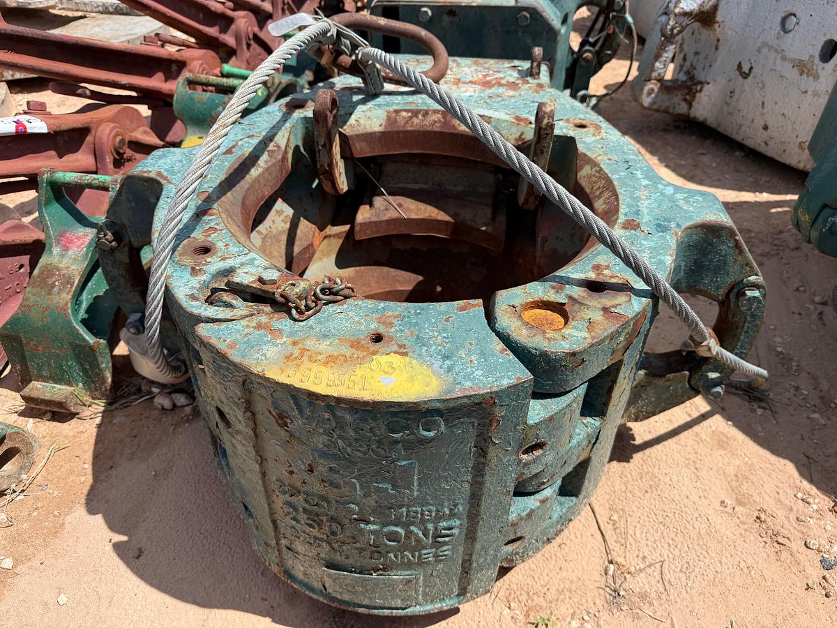Used LOT W/ (3) BJ 250-TON SLIP TYPE SPIDER CASING ELEVATORS