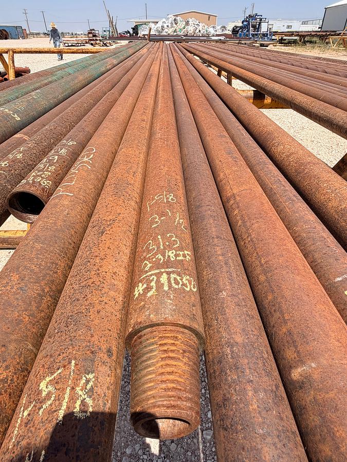 Used 3-1/2 OD x 1-5/8 ID x 31.3 ft. Long Slick Drill Collar w/ 2-3/8 IF CONN.