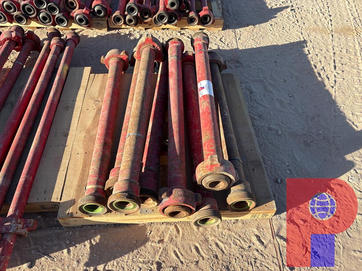 Used (8x$) 3” x 4’ jts 1502 flow iron