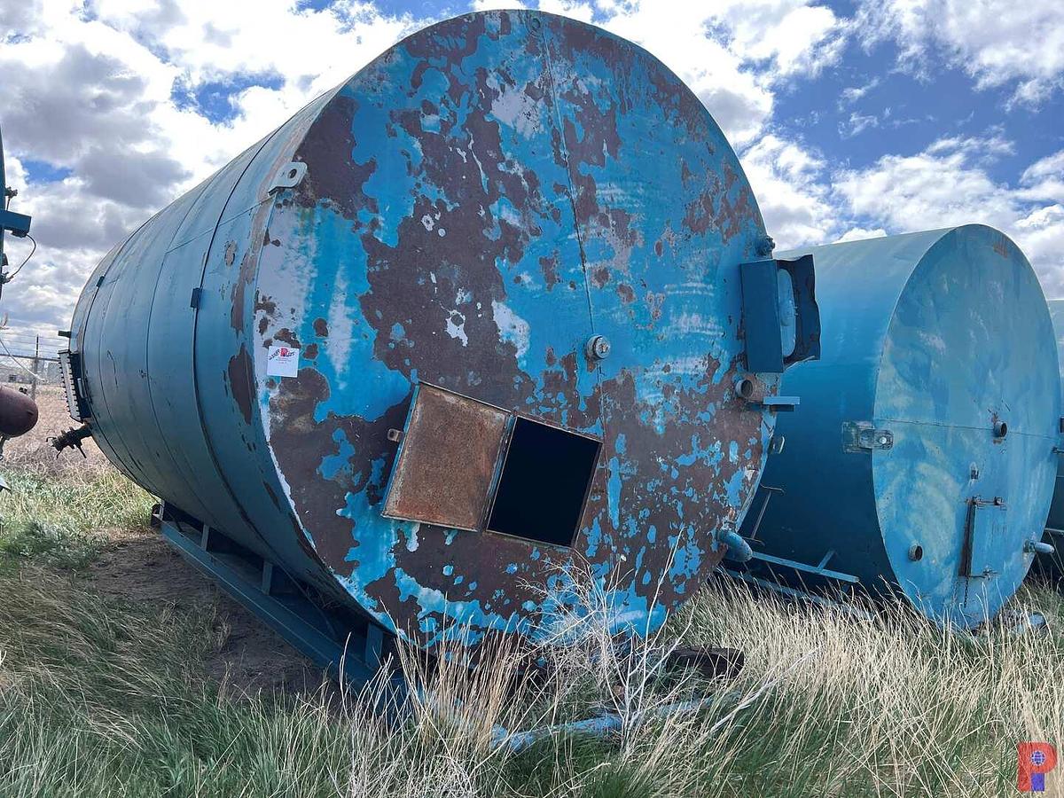 Used SKIDDED 12’DIAMETER X 20’H 400BBL VERTICAL STORAGE TANK