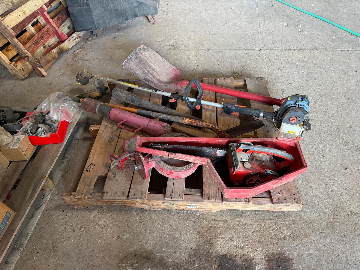 Used 2 PALLETS W/ MISC UNSUED TORO STARTER , POWER STEERING PUMP, BOX OF WELDCRAFT UNUSED PARTS, BOX OF BRGS. & SEALS