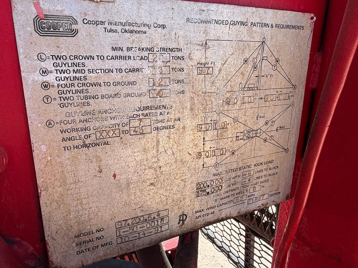 Used 1979 COOPER LTO-350-DD 5-AXLE WELL SERVICE RIG