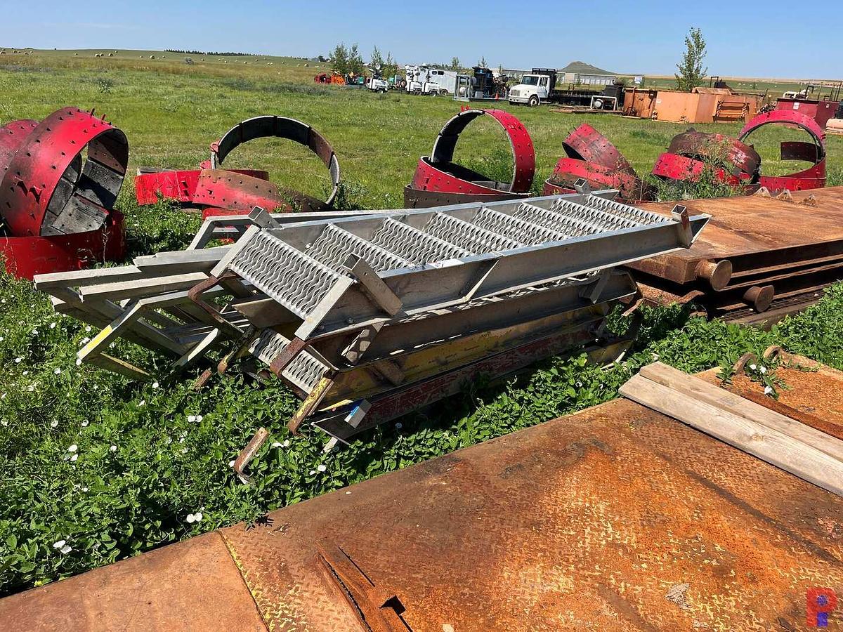 Used (6) ALUMINUM RIG LADDERS W/ HANDRAILS